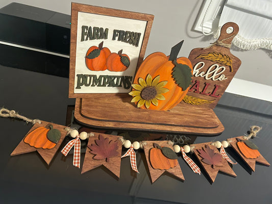 Interchangeable Bench: Farm Fresh Pumpkins