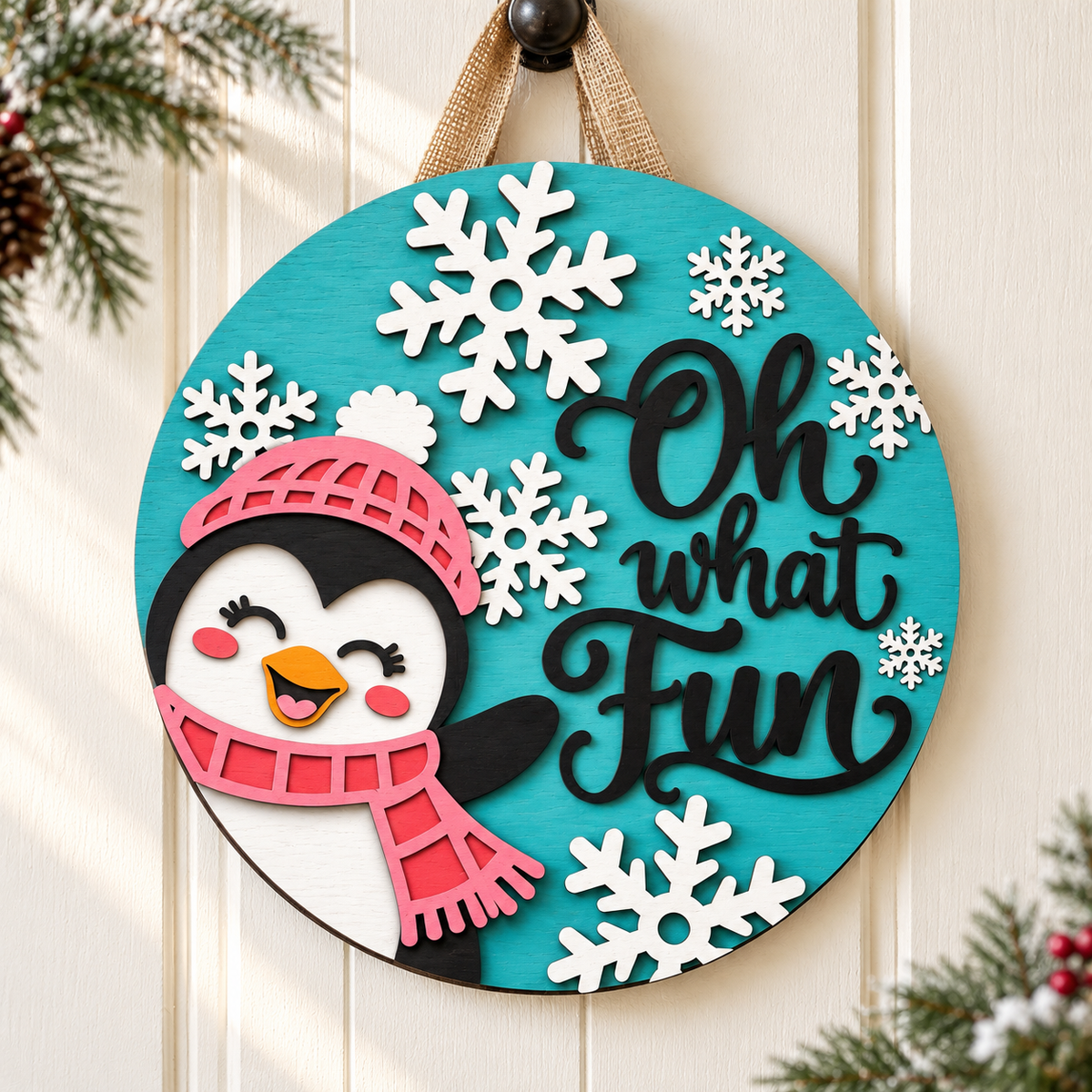 Oh What Fun Penguin DIY Door Hanger Kit
