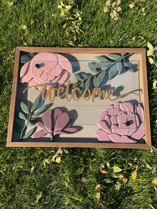 Indoor Welcome Sign | Floral Welcome Sign