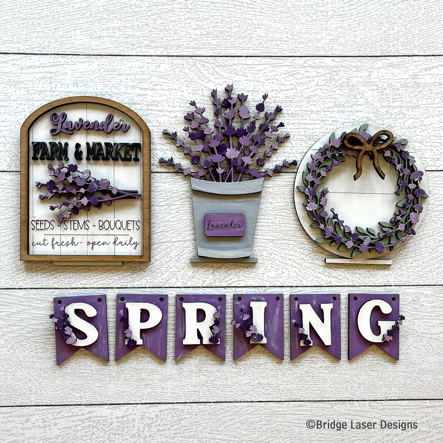 Interchangeable Bench: Lavender Spring Set