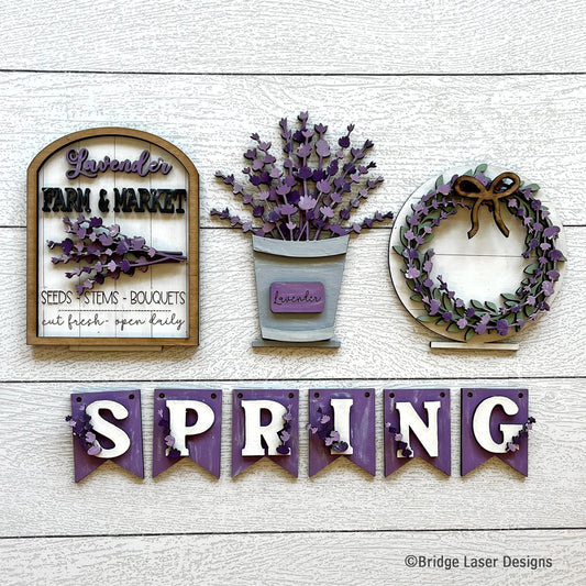 Interchangeable Bench: Lavender Spring Set