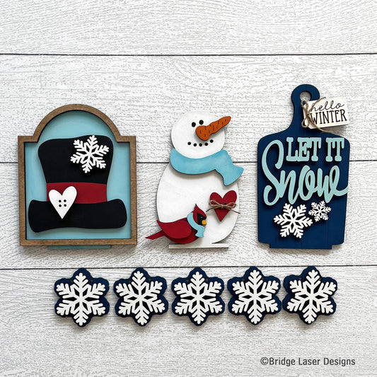 Interchangeable Bench: Snowman Set